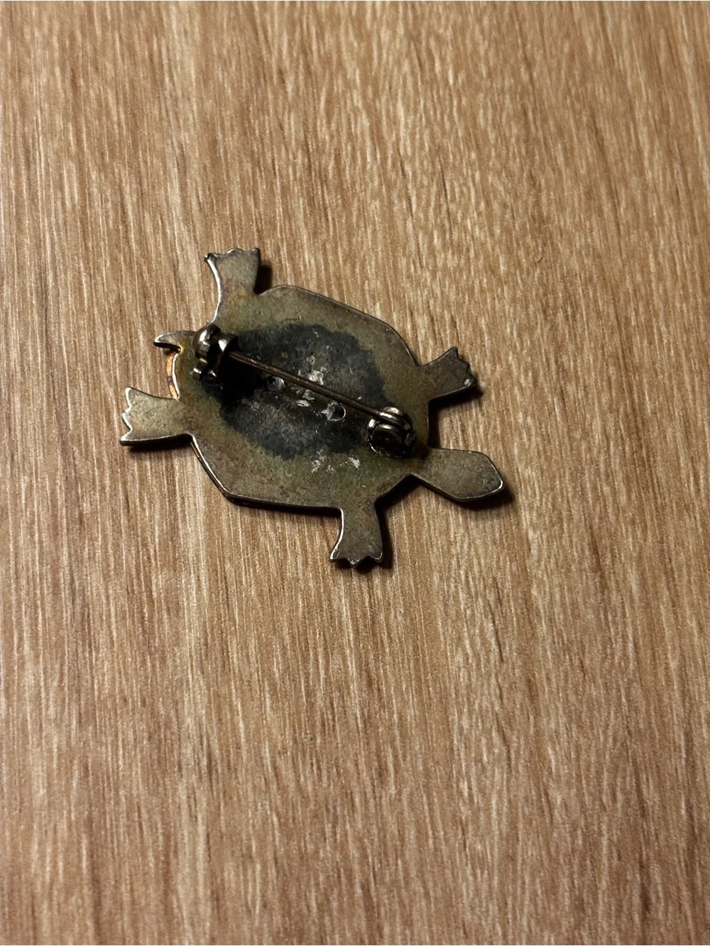 Vintage Copper Turtle Brooch Pin | Artisan Mixed Metal